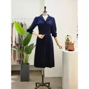 [대구백화점] [4CUS]헤나 플리츠 카라넥 롱원피스(22FF2I7OP01794)