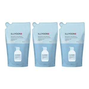 일리윤 세라마이드아토6.0 탑투토워시 리필, 500ml, 3개