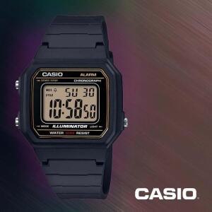 카시오 W-217H-9A 공용 우레탄밴드 디지털시계