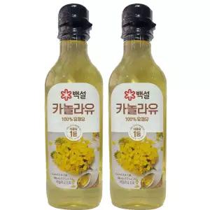백설 카놀라유 500mlx2개 1등식용유 오일