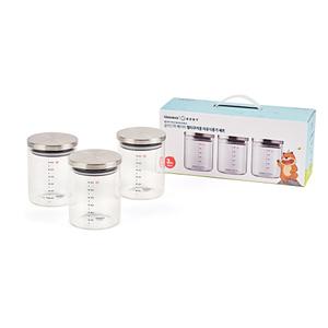 글라스락 베이비 멀티쿠커용 이유식용기, 3개입