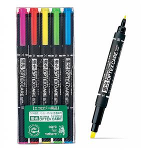 제브라 형광펜 5색 세트 옵텍스 케어
