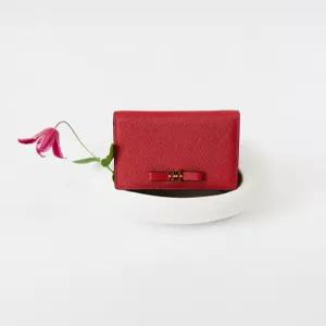 닥스 액세서리 여성 24FW [스테디셀러] 레드 DD로고 소가죽 반지갑 WCWA4F514R2