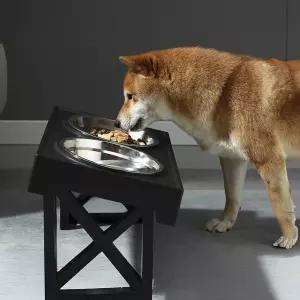 강아지 전견용식기 각도조절 밥그릇 2구