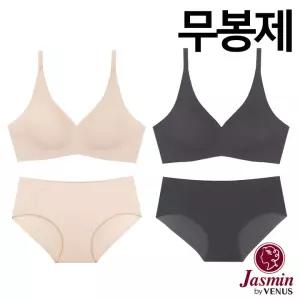 [자스민by비너스]소프트터치 젤리퓨징 프리컷 패드고정 누디브라팬티2종(JBA031_032)S-XL