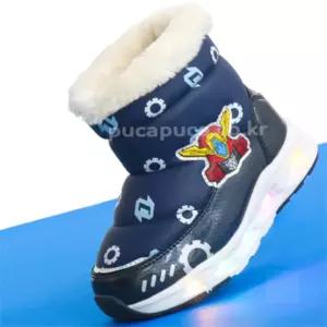 유리상 발광부츠 헬로카봇 LED라이팅 어린이방한화 키즈방한부츠