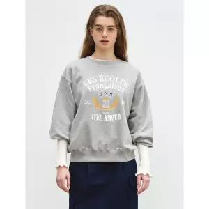 BENSIMON ECOLE ARTWORK SWEATSHIRT - GREY 238919