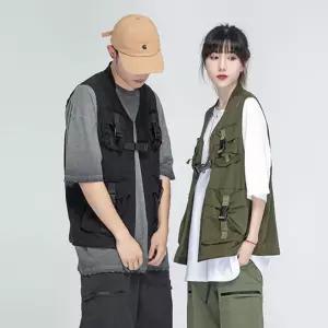 남여공용 포켓 카고 조끼 낚시 등산 가벼운 단체 커플 작업복 쪼끼