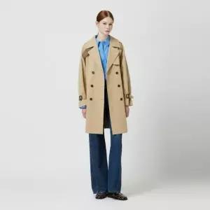 [롯데백화점]씨씨콜렉트 벨티드 하프 더블 트렌치 코트 C253MSI001