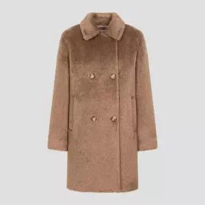 [백화점 정품] 빈폴 레이디스 알파카더블 하프 코트 - 옐로이시 브라운BF5X30C11B