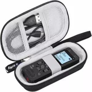 worfty EVIDA용 Sony ICD-UX570/PCM-A10 디지털 음성 녹음기용 케이스 블랙