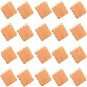 이지카고 20pcs 히트싱크 구리 패드 심 15x15mm+ 3M 8810 노트북 GPU CPU IC 칩 VGA RAM(15x15x0.5mm)을