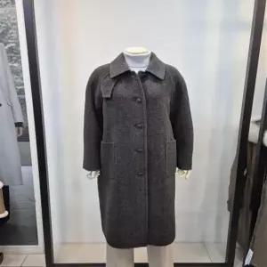 쉬즈미스 울 혼방 헤링본 핸드메이드 알파카 코트 결혼식 하객룩코트 P442020