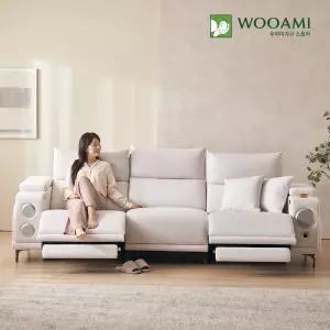 우아미가구 루벤 4인 양방향 전동 리클라이너 패브릭 소파