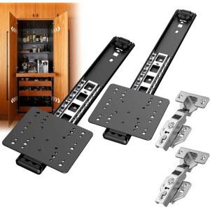 12인치 숨김형 옷장 하드웨어 슬라이드 스틸 무소음 도금 클로즈 서랍 도어 포켓 캐비닛 옷장용 소프트 전기