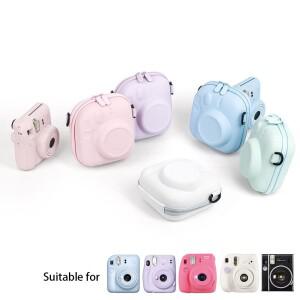 Fujifilm Instax Mini 7+ 8/9/11/12/90 EVA 범용 하드 케이스 보관 가방 어깨 끈이 있는 필름 카메라