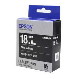)라벨프린터리본(SD18K)흑색 백문자검정지 라벨지 프린터지 테이프 엡손