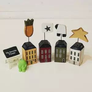 New 리틀하우스 4P 셋트모형장식 인테리어 집들이선물 용품 거실 카페 미니어처