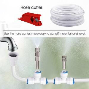 흰색 6mm PE 튜브 퀵 커넥터 1/4 