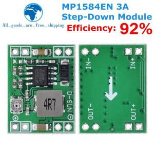TZT 울트라 스몰 사이즈 DC-DC 스텝 다운 전원 공급 장치 모듈 MP1584EN 3A 조절식 벅 컨버터 Arduino 교체