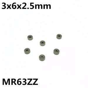 50피스 MR63ZZ L-630ZZ 3x6x2.5mm 깊은 홈 볼 베어링 소형  고급 고속