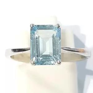 [블루케이] A급미니 블루토파즈 원석 반지 210908-19n