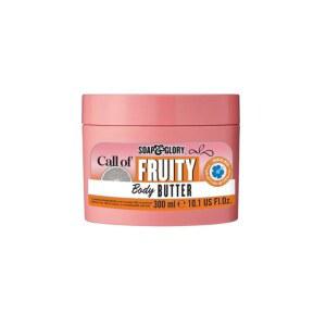 비누 & 글로리 콜 오브 프루티 바디 버터 - 비타민 E, 코코넛 오일 및 알로에 추출물이 함유된 보습 바디 크림 - 열대 과일, 과즙이 풍부한 멜론 & 히비스커스 코코아 버터 (300ml)
