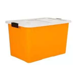 옷정리 리빙박스 수납함 정리함 대형 67L 1개 오렌지