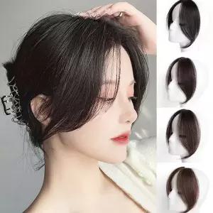 앞머리 볼륨 사이드뱅 헤어피스 손쉬운 사용 부분가발