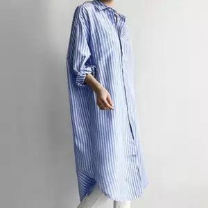 원피스 날씬해보이는 체형커버가 패션 패턴으로 세로줄무늬