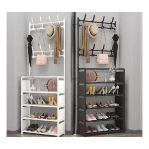 옷거리 5단 수납 행거 4단 스탠드 조립식 옷걸이 풀행거 커버 사무실 신발장 철제