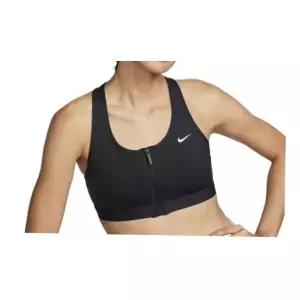 [매장정품] 나이키 여성 프런트 지퍼 미디엄 서포트 패드 스포츠 브라 FN2732-010