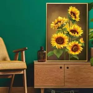 재물운 해바라기그림 액자 풍수그림 돈들어오는 A2 SUN8