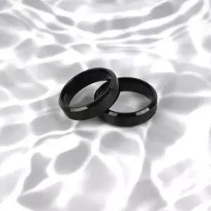 [콩심팥심]ZF 블랙 써지컬스틸 티타늄반지