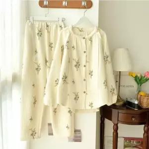 여성파자마바지 트루리즈 순면 수유복 산후조리원 잠옷 파자마 세트