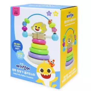 핑크퐁 흔들흔들 아기상어 오뚝이 원목 링쌓기 롤러코스터 구슬슬라이드 유아장난감