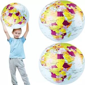 레스트로마 2팩 24인치 대형 풍선 글로브 거인이 풀 파티 아트 데이 교실 교육을 위해 월드 여름 비치볼