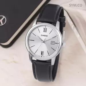 MTP-V002L-7B3 클래식 라운드 아날로그 정장 남자 가죽시계 d