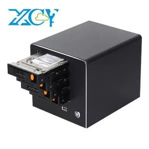 XCY X108 NAS 미니 PC 4개 베이 2.5인치 3.5인치 SATA HDD 인텔 N150 셀러론 N2940 프로세서 윈도우 10/11