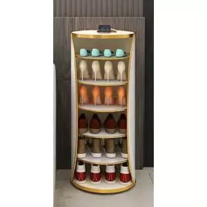 회전 책장 원형 캐비닛 나무 가정 나선형 원목 침실