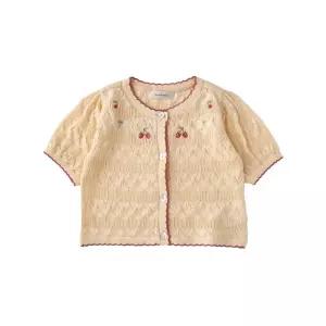 [M밍크뮤D] 26SS (OR)스트로베리썸머가디건 봄여름초가을 3631520005 출산준비물/신생아선물/배내수트/배내