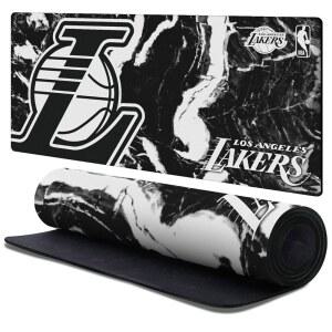 헤드 케이스 디자인 공식 라이선스 NBA 블랙 마블 로스앤젤레스 레이커스 37.4 x 15.75 x 0.16 인치(900 x 400 mm) - XL 게이밍 오피스 데스크 PC 키보드 마우스 매트 패드