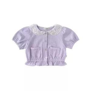 [M밍크뮤D] 26SS (LV)레이스카라링클가디건 반팔 여름아우터 3631520004 출산준비물/신생아선물/배내수트/