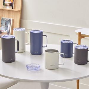 클리나 보온보냉 스텐 손잡이 머그 텀블러 415ml/710ml 2개