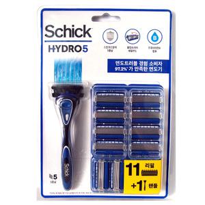 쉬크 하이드로5 면도기핸들+ 하이드로5면도날 11입