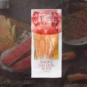 [스웰스]훈제연어 통슬라이스 1kg 칠레 통연어 슬라이스