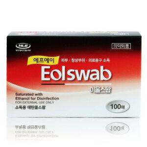 FA 이올 알콜스왑|알콜솜 1박스 100매[에프에이|에탄올|이올스왑|소독|낱개포장]