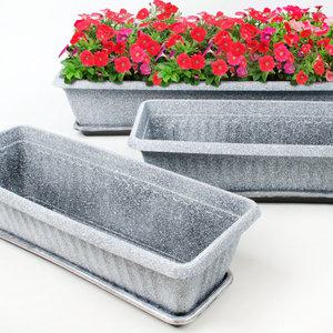 CN 스노우스톤 사각화분/플라스틱화분 대형 학교