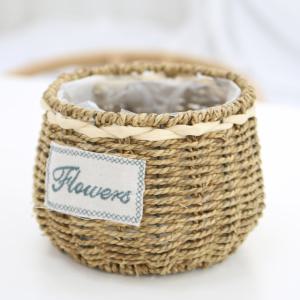 라탄 원형 바구니 화분 /인테리어소품/라탄화분