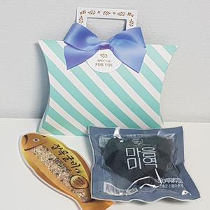 하트미역굴비세트(민트반달리본손잡이) 추석 한가위 명절 새해 설 선물 어린이집 생일 선물 답례품 유치원